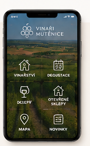 Náhled mobilní aplikace Vinaři Mutěnice